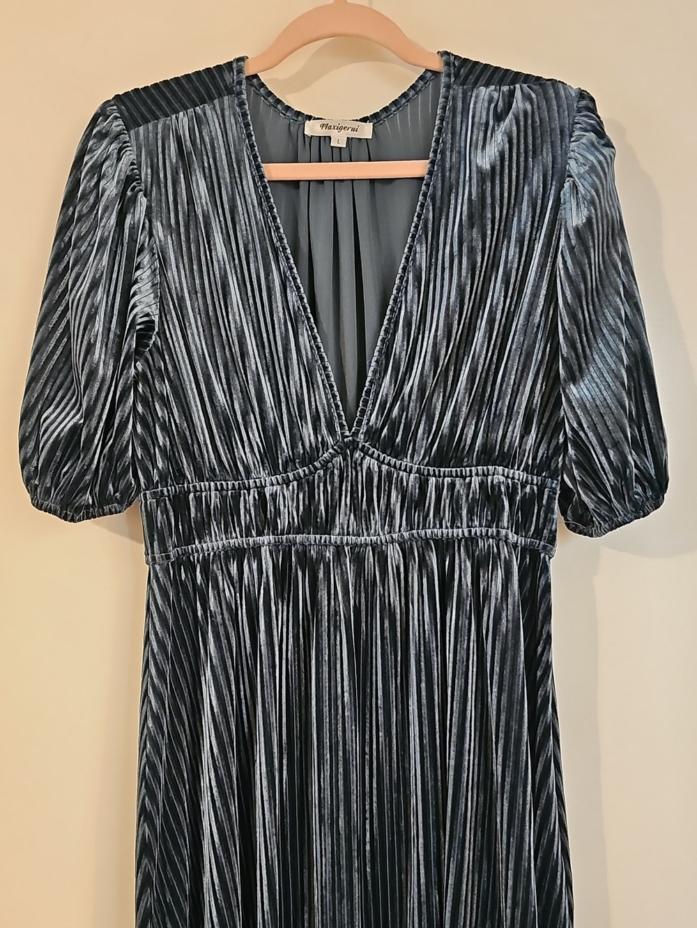 Deep Teal Valour V-Neck Midi Dress